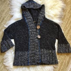 Free People big wood button wool blend cardigan
